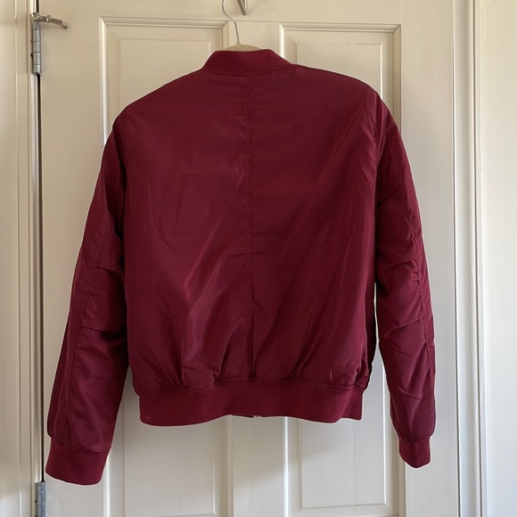 Maroon Bomber Jacket - Picture 2 of 3